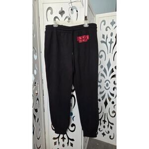 Stranger Things Joggers 1X NWT Black Netflix Sweatpants Logo Lounge